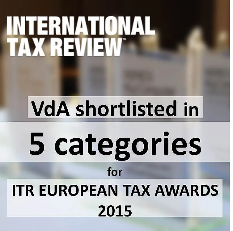 VdA distinguished at the International Tax Review's European Tax Awards 2015