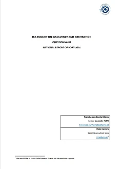 IBA Toolkit on Insolvency and Arbitration: National Report of Portugal