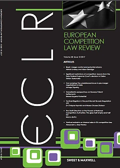 ECLR - European Competition Law Review | Volume 38 | Issue 10